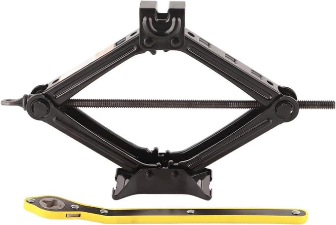 Schaarkrik - Autokrik Hefkrik - Voertuigen Hefen - Zware Stalen Constructie - 2 Ton - Zwart