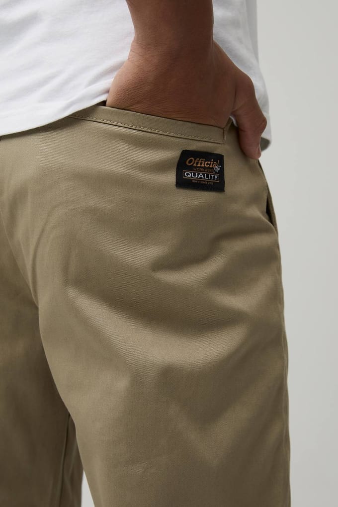 Rechte Pasvorm Plooifront Werk 365 Pantalon | Sand | Size 30