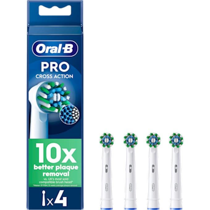 Oral-B Cross Action Pro - Opzetborstels - Met CleanMaximiser Technologie - 4 Stuks