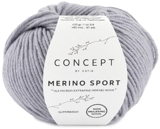 Katia Concept Merino Sport - 400 lichtgrijs - Wol Garen