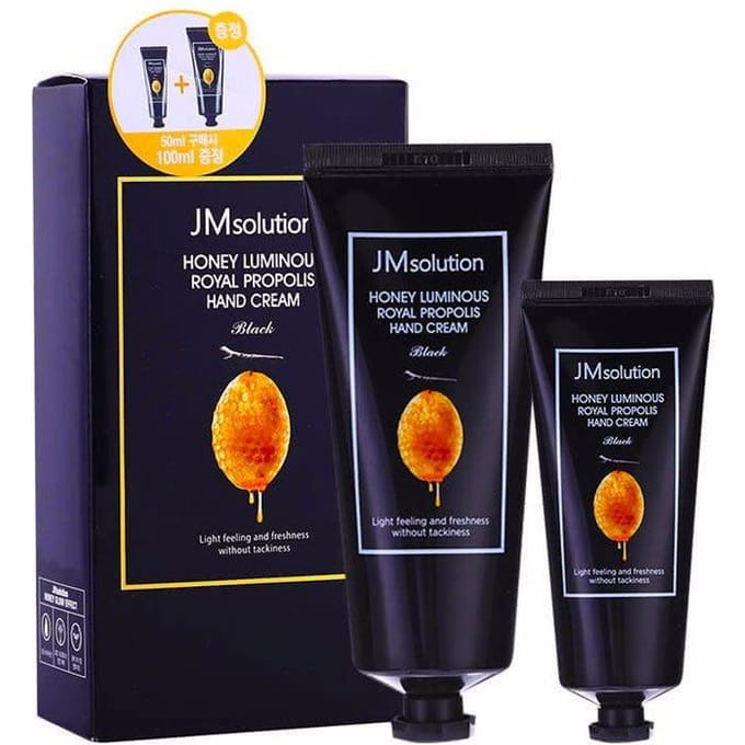 JMSolution Honey Luminous Royal Propolis Hand Cream 100ml+50ml black