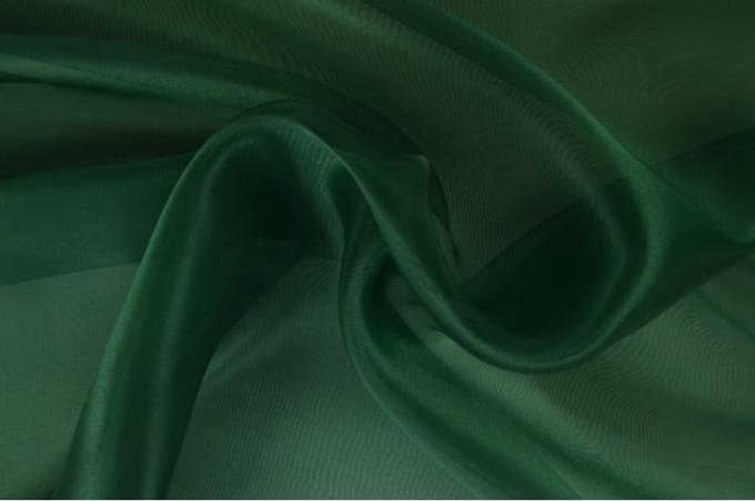 Organza stof - Donkergroen - 1 meter - Per meter - 150cm breed