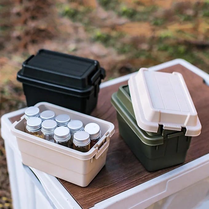 Kruidenfles Set Opbergdoos Draagbare Reizen Camping Kruiden Dispenser Set Stapelbare Organisator Mini Desktop Opbergdoos