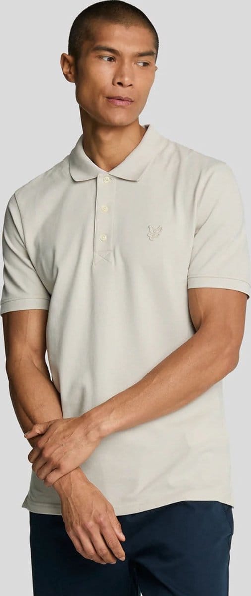 Lyle & Scott Tonal eagle polo shirt - cove