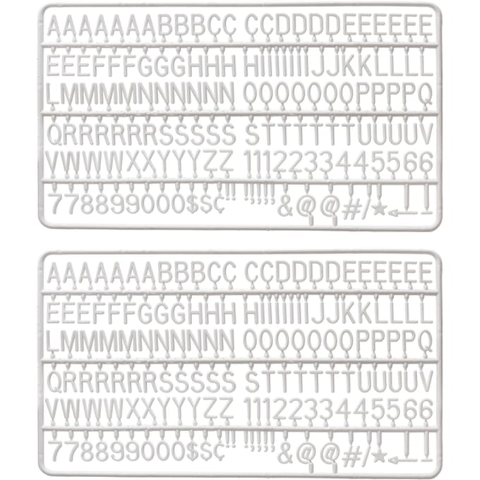 Letter set IEZZY voor letterbord 2x150 wit