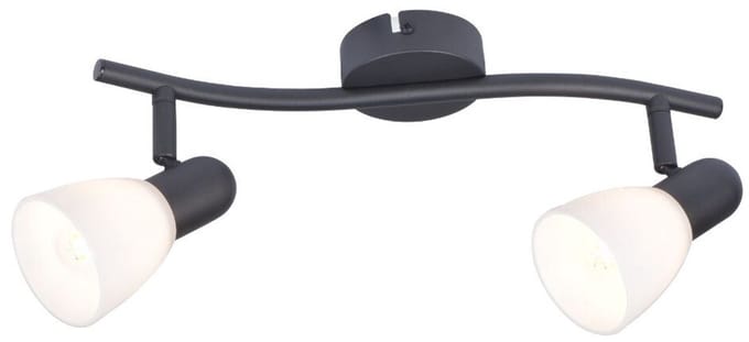 Rabalux - Plafondlamp - spot 2x E14 fitting - IP20 - Zwart, Soma