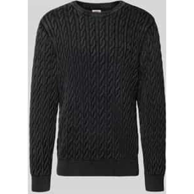 Gebreide pullover met kabelpatroon, model 'PRESIDIO'