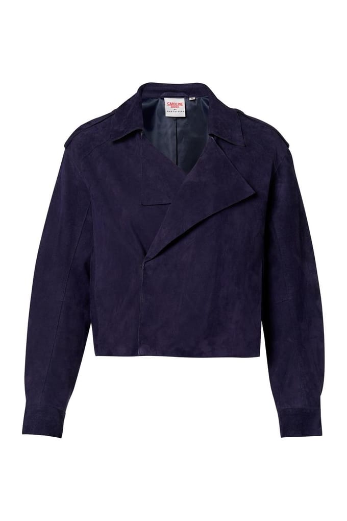 Caroline Tensen Senja Suede Jacket Navy