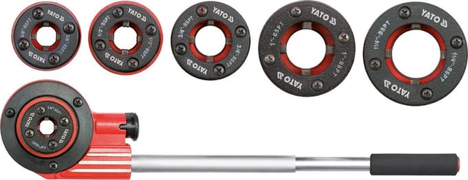 Yato - Handmatige Pijpgroevenset - 1/4''-5/4'' - Ratel Systeem - 7-Delig