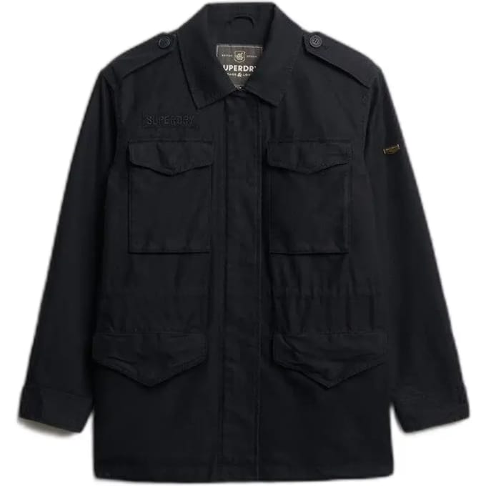 Superdry Embellished Jas Zwart M Vrouw
