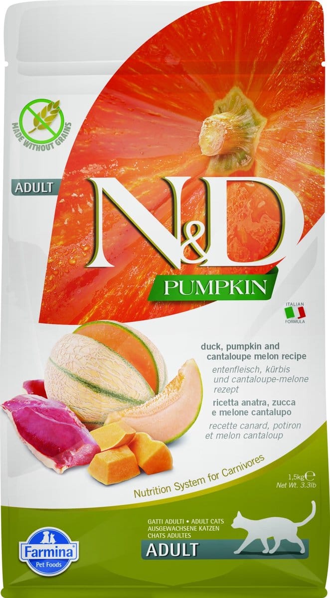 Farmina N&D pompoen kattenvoer met eend 1,5 kg