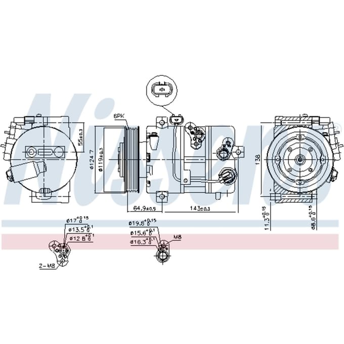 Compressor airconditioning NISSENS 890578