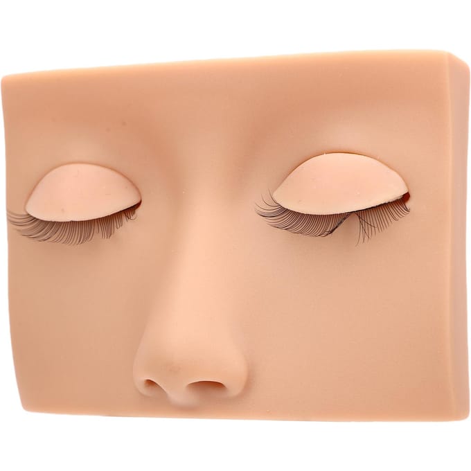 Wimper Mannequin Hoofd   Ooglidverlenging Oefenhoofd met Afneembare Oogleden voor Training beige