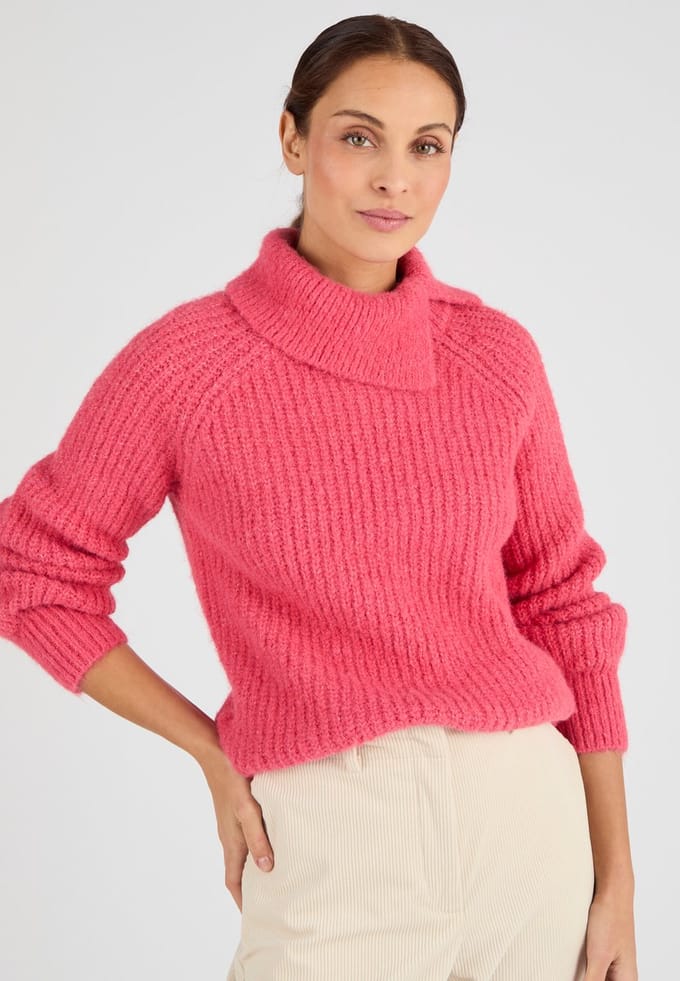 Damart - Thermolactyl harige trui - Dames - Rood - M