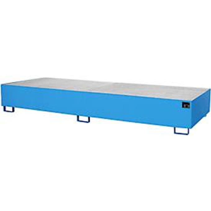 Stellinglekbak type RW/GR 3600-3, met rooster, blauw RAL5012