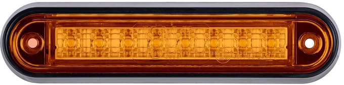 Zijmarkering oranje LED 12/24v 140x34mm
