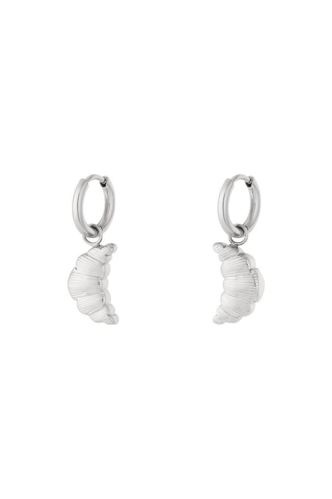 Bijoutheek Oorhangers Croissant Zilver