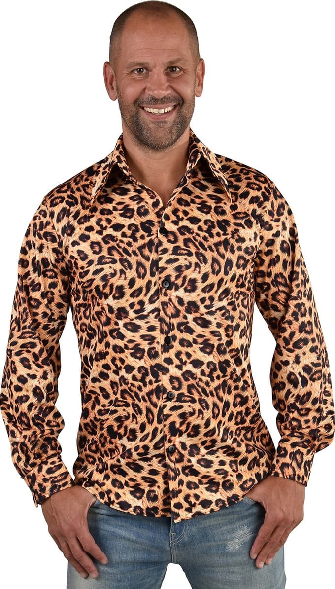 Luipaard overhemd blouse heren