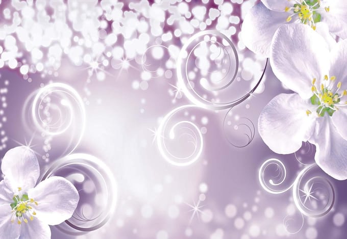 Fotobehang Flowers Abstract Nature | PANORAMIC - 250cm x 104cm | 130g/m2 Vlies