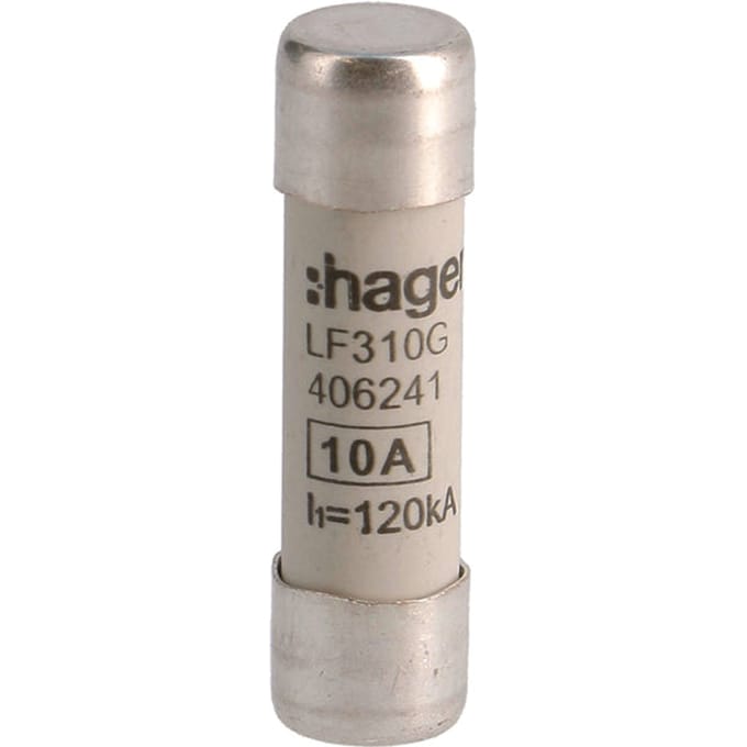 Hager Industriële Cilindrische Zekering 10A 500V 10x38mm - LF310G [10 Stuks]