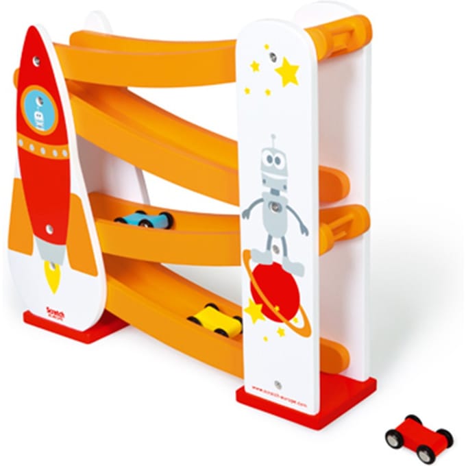 Scratch Houten Autobaan Rolling Slope Raket