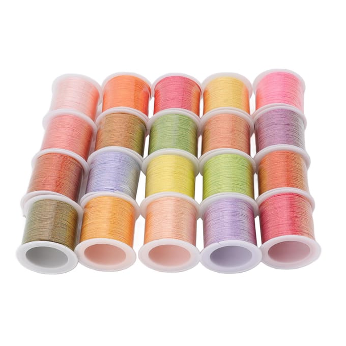 Fil Ciré 20 Couleurs 55 Yards 6 Brins Longueur Coupable Cordon pour Collier DIY Artisanat Polyester Ciré beige