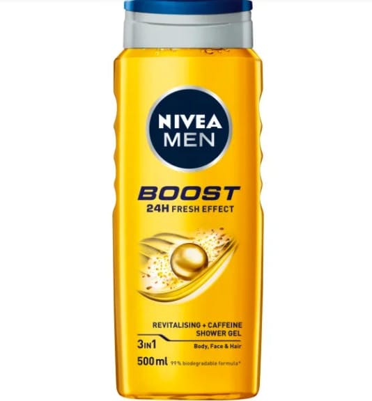 NIVEA Men Boost 24h Fresh Effect 3-In-1 Shower Gel 500 ml