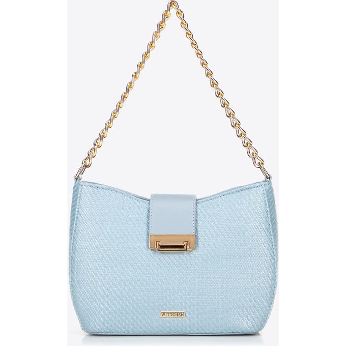 Wittchen Vrouwen Crossbody Tas - Woven Blauw - Polypropyleen - Verstelbare Riem - Ritsafsluiting