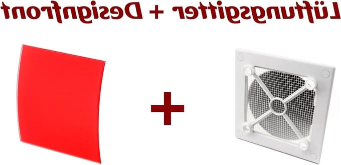 Ventilatierooster Design - Afzuigrooster Rooster - Ventilatie Ruimte - Verwisselbaar Designfront - Ø 100 mm - Rood