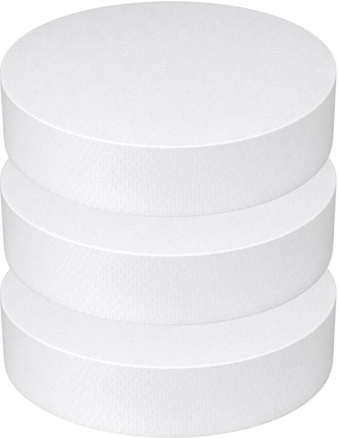 Piepschuim vormen - cirkel - 3x - D32,5 x 4 cm - styropor hobby / DIY vorm - basis knutselfiguren