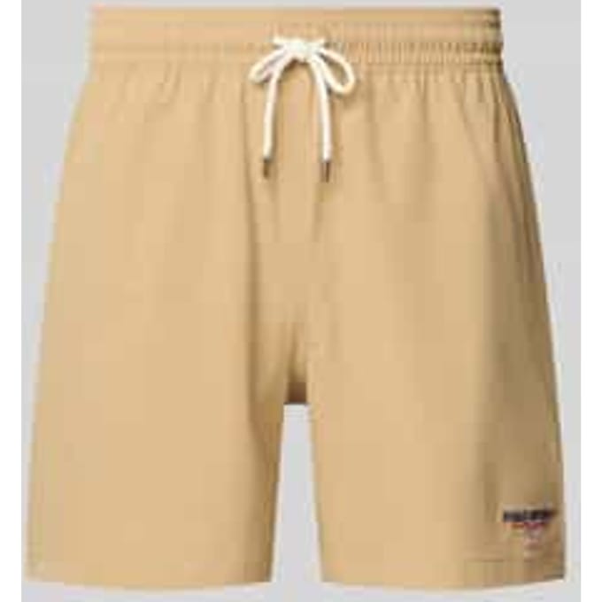 Zwemshorts met labelstiksel