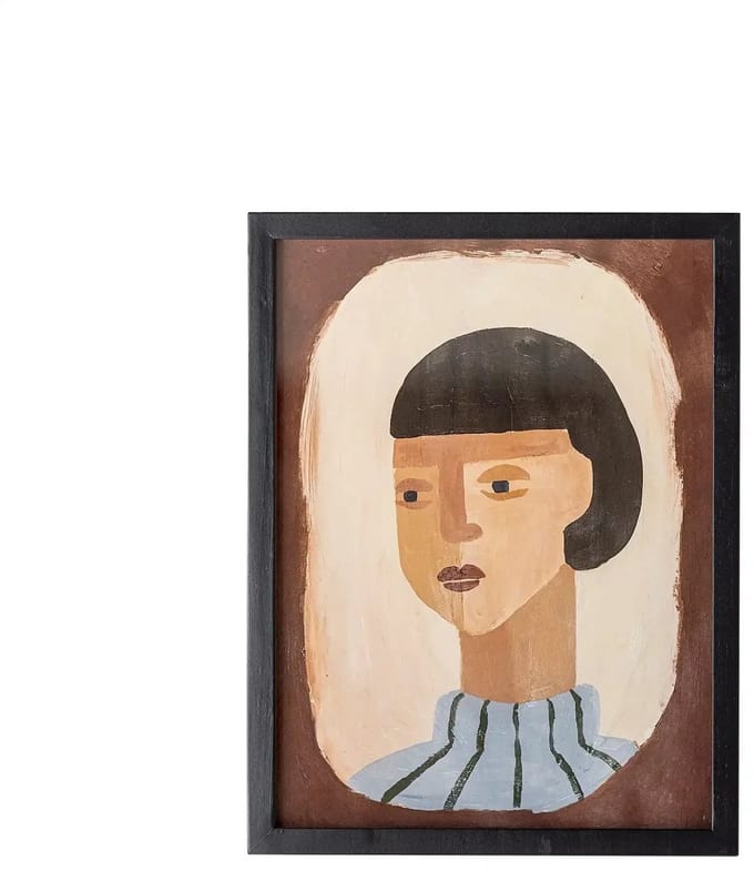 Bloomingville Wanddecoratie hout bruin Amanda 32x42cm