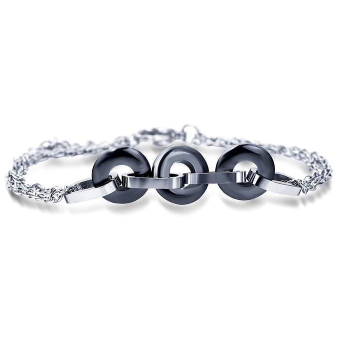 Montebello Armband Uma Black - 316L Staal - Keramiek - ∅10mm - 20cm