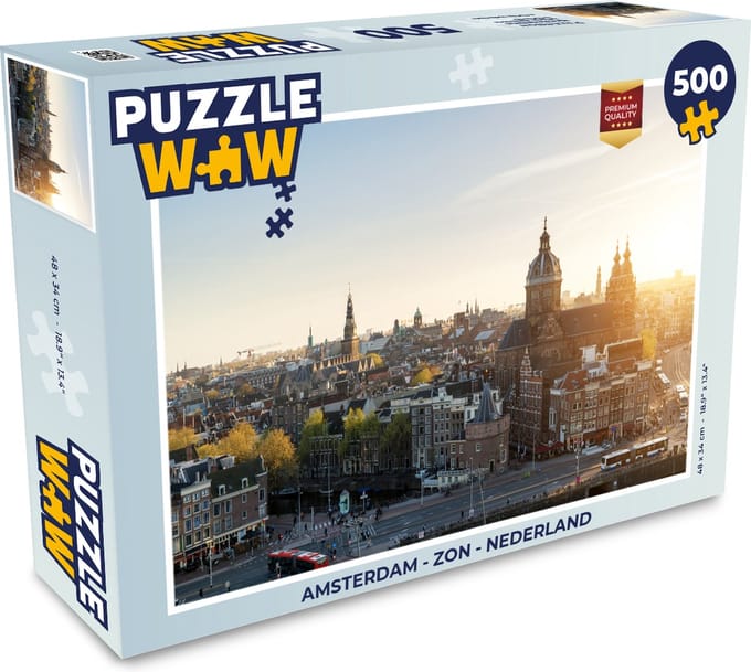 Puzzel Amsterdam - Zon - Nederland - Legpuzzel - Puzzel 500 stukjes