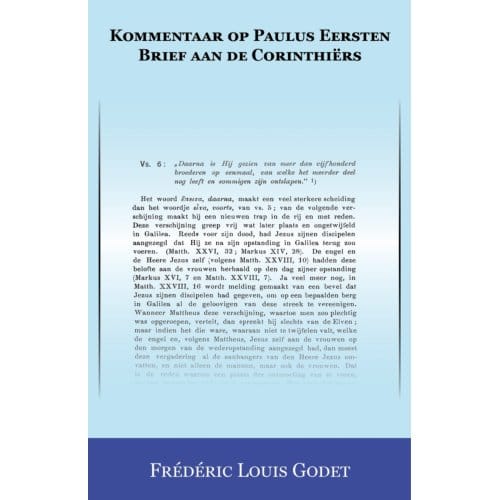 Kommentaar Op Paulus Eersten Brief Aan De Corinthiërs - Frédéric Louis Godet