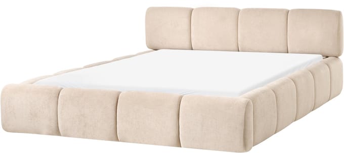 ORVILLE - Tweepersoonsbed - Taupe - 160 x 200 cm - Polyester