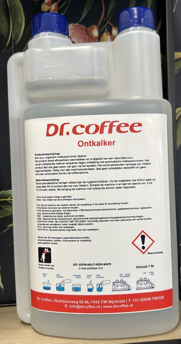 Dr.Coffee ontkalker 1000ml -doseerfles-