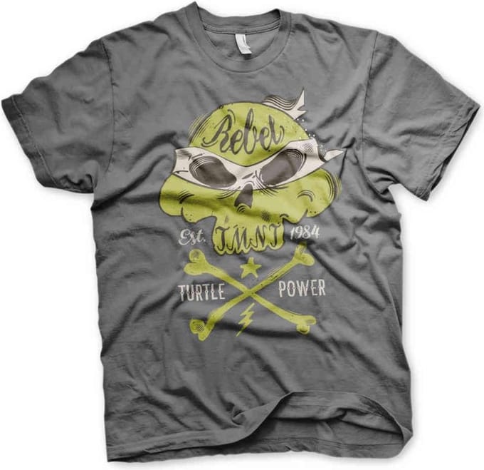 Teenage Mutant Ninja Turtles Heren Tshirt -M- Rebel Turtle Power Grijs