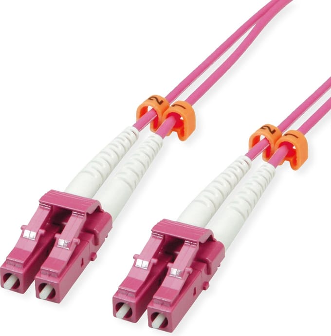 VALUE F.O. Kabel 50/125µm OM4, LC/LC, low-Loss connector , LSOH, violet, 7 m