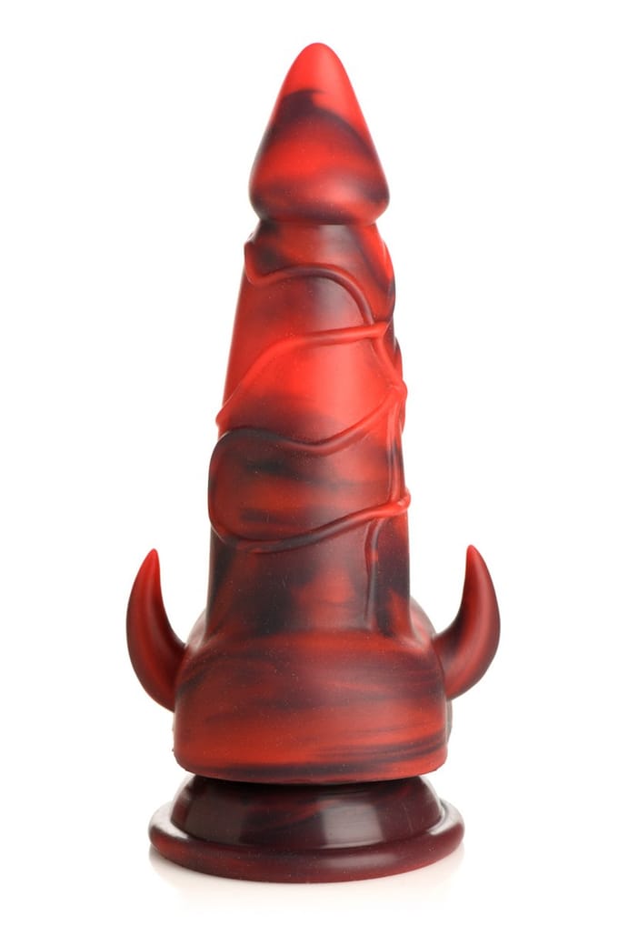 LustyToys ® Silicone Dildo Horny Devil Demon Red