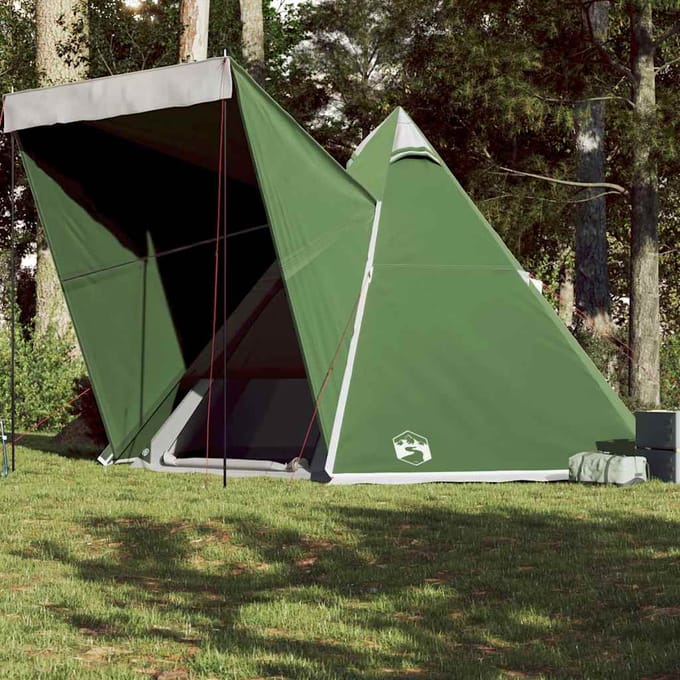 Vidaxl Gezinstent Tipi, 6-Persoons, Groen, Waterdicht