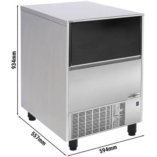 GGM Gastro IJsblokjesmachine - holle cilinder - 59 kg/24 h zilver