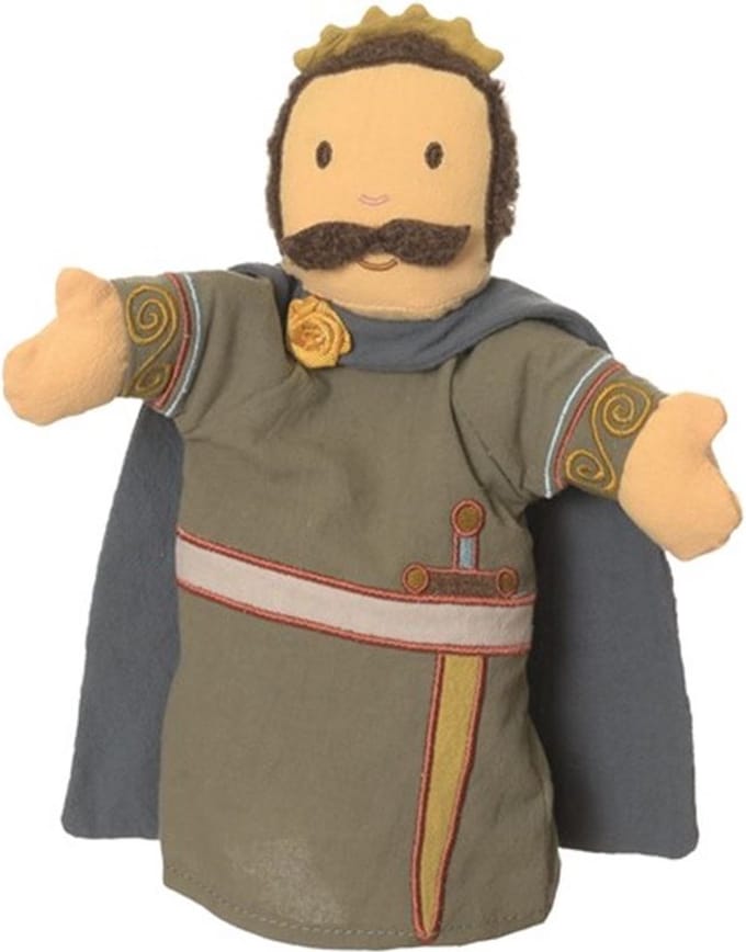 Egmont Toys Handpop Prins - Geborduurd katoen - Stimuleert verbeelding - 0+ jaar
