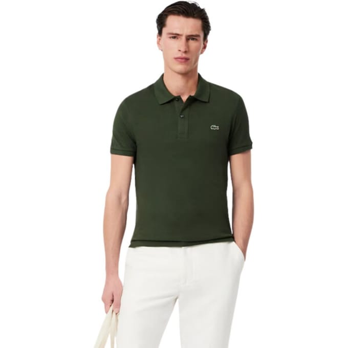 Lacoste Poloshirt Paris Piqué Donkergroen - Maat S - Heren