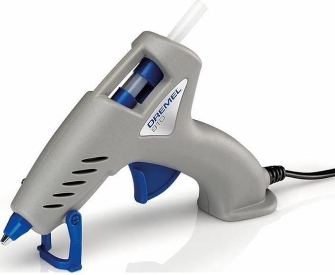 Pistolet a Colle chaude DREMEL 910 - Température de chauffe a 165°C - Livré avec 3 Batons de colle 7mm