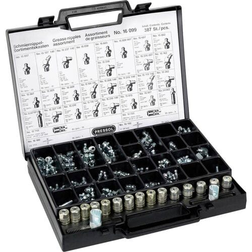 Pressol Smeernippel-assortimentsdoos 387 stuks 215 mm 1 stuk(s)