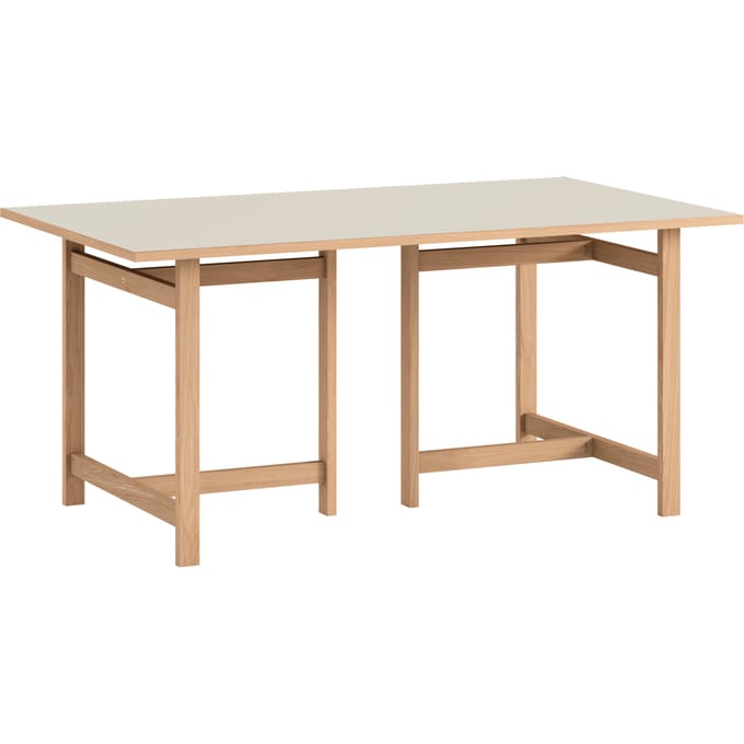 Moebe Rectangular Dining Table - Light Grey - 160 cm