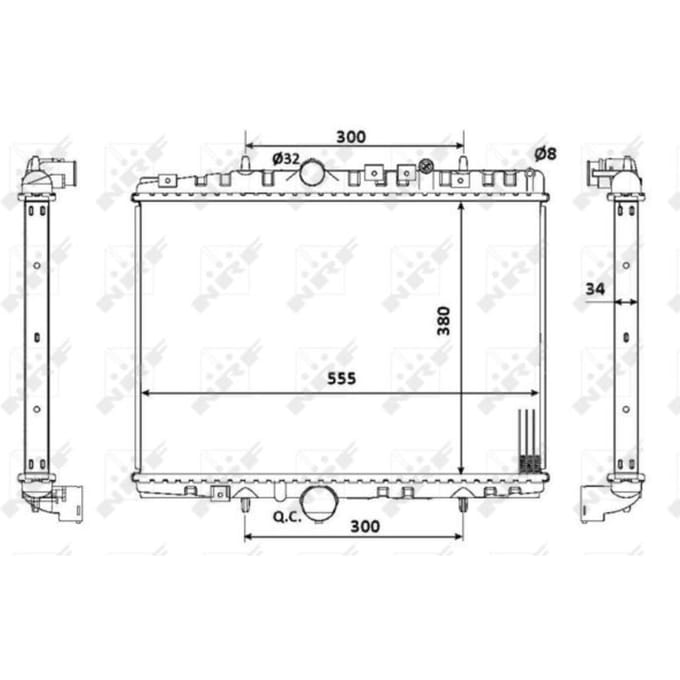 Radiator, motorkoeling NRF 53941
