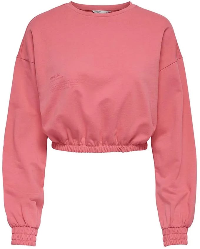 Only Zenia Unb Elastic Sweatshirt Roze L Vrouw