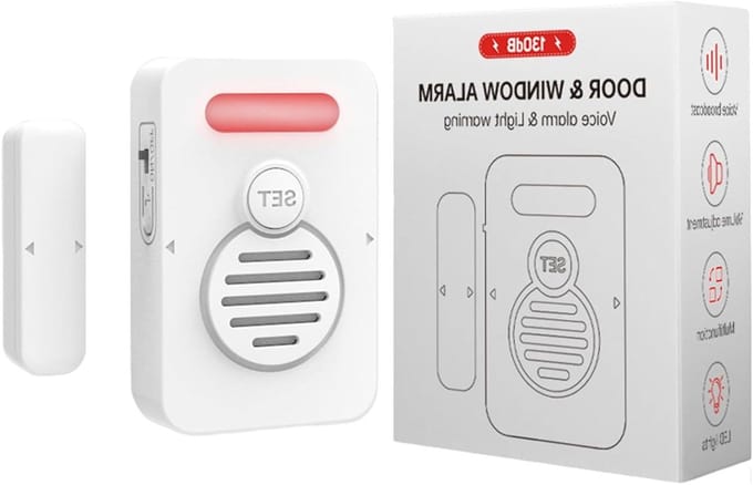 Deuralarm - Vriezer Sensor - Energie Besparen - Spraakwaarschuwing - 6.5x5.5x2.5 cm - Wit